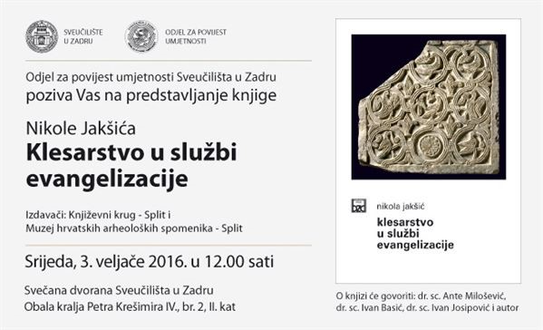 Predstavljanje knjige ''Klesarstvo u službi evangelizacije''